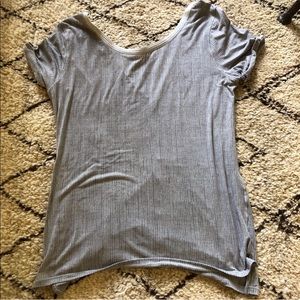Lululemon Gray T-shirt with V back Sz 8